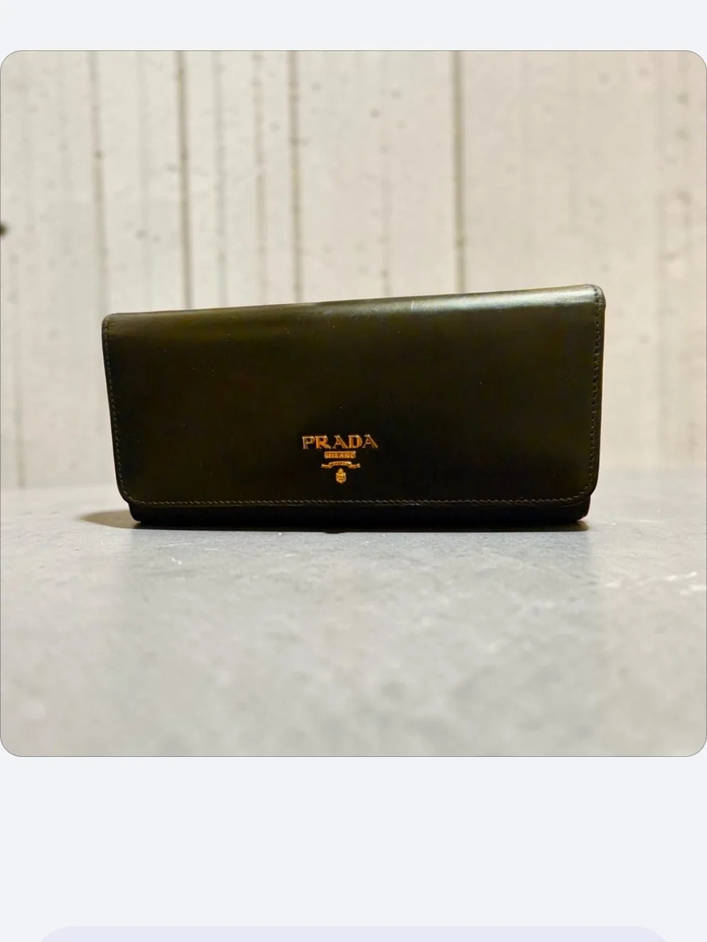 Prada Black Leather Continental Wallet _ COA Included